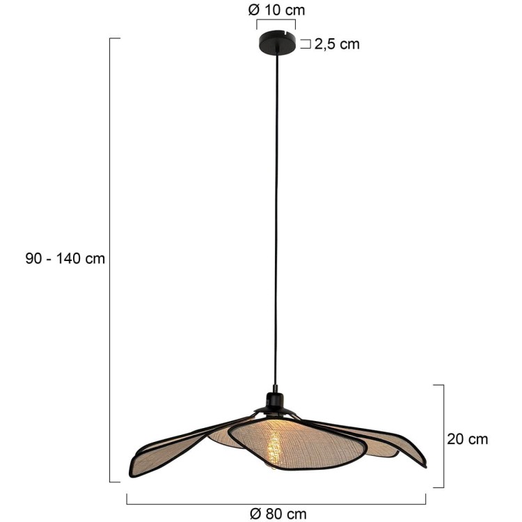designerska lampa Steinhauer LumaFlora 4368CR 80 cm do sypialni i jadalni