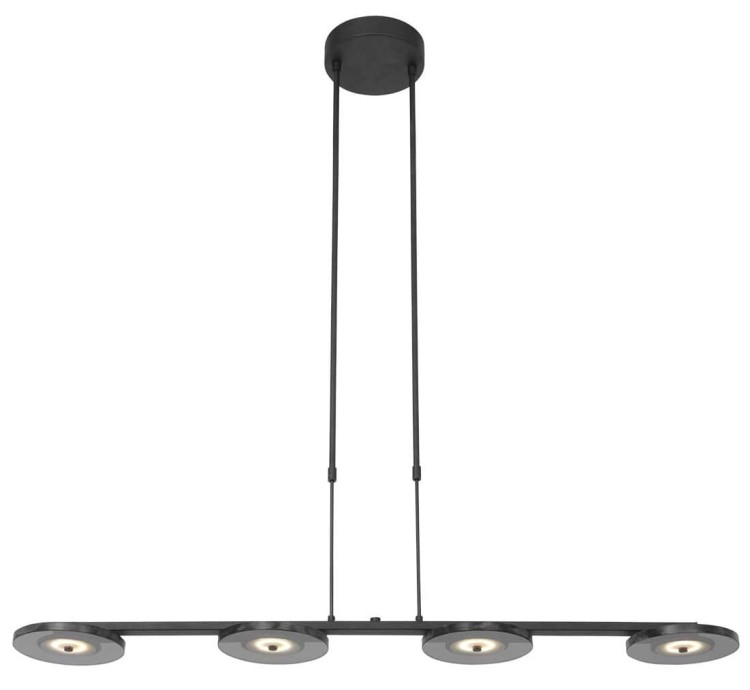 lampa wisząca Steinhauer Turound 3512ZW czarna listwa LED do jadalni