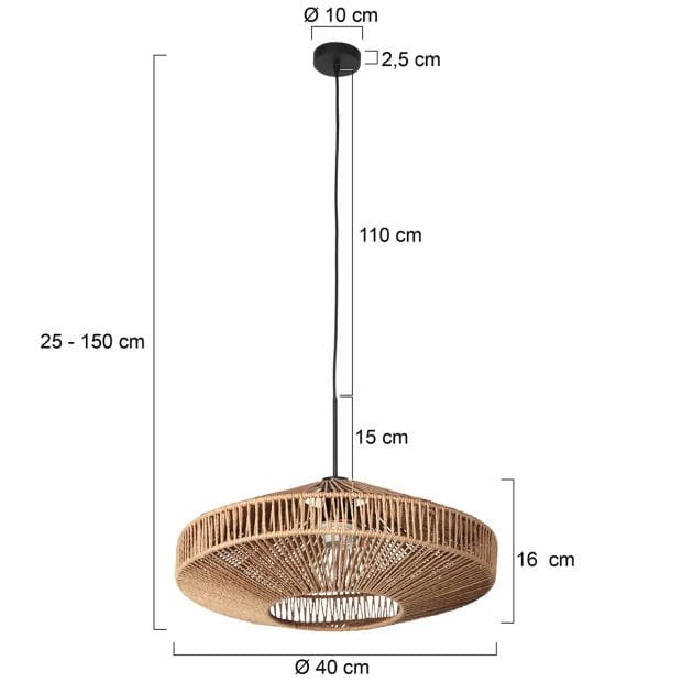 czarna lampa wisząca Steinhauer rope do kuchni loft