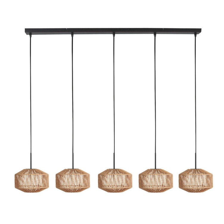 czarna lampa wisząca Steinhauer rope do kuchni loft nad wyspę
