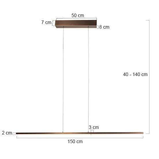 nowoczesna lampa wisząca Steinhauer Bande 150 cm do salonu i jadalni