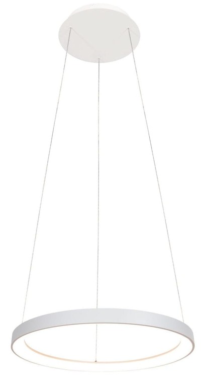 lampa wisząca Steinhauer 4612W ring LED 60 cm biała nad stół w jadalni