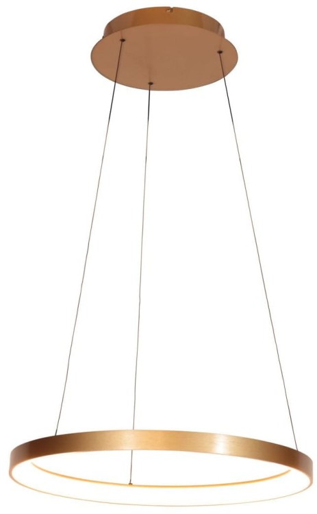 okrągła lampa LED Steinhauer złota nad wyspę kuchenną