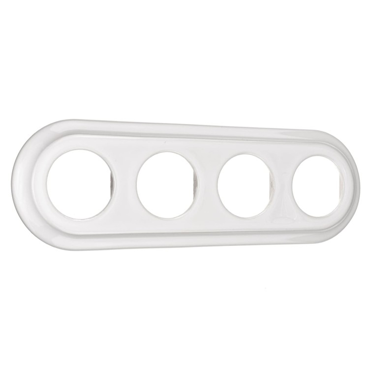 Ramka ceramiczna poczwórna Novantica biała