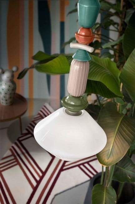 lampa wisząca ceramiczna ferroluce  do jadalni nad stołem elegancka