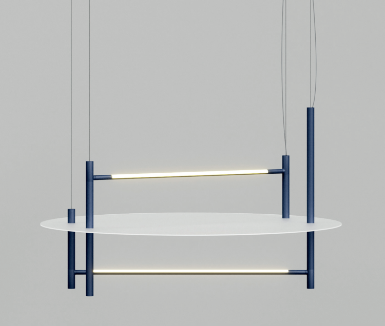 lampa sufitowa Oì Circle Frost Accento Luce designerska LED nowoczesna do salonu