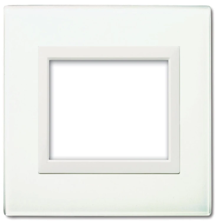 ramka szklana AVE 44PV3BL biały połysk do wnętrz premium