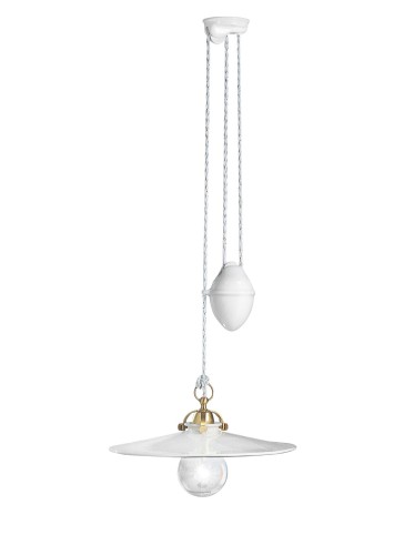 lampa wisząca Ferroluce C100 nad stół kuchnia rustykalna drewno