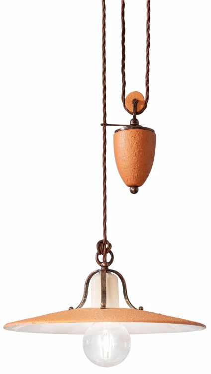 lampa wisząca Ferroluce C824 rustykalna włoska nad stół kuchnia