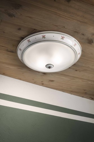 lampa sufitowa Ferroluce CAPUA rustykalna kuchnia dekoracyjna ceramika