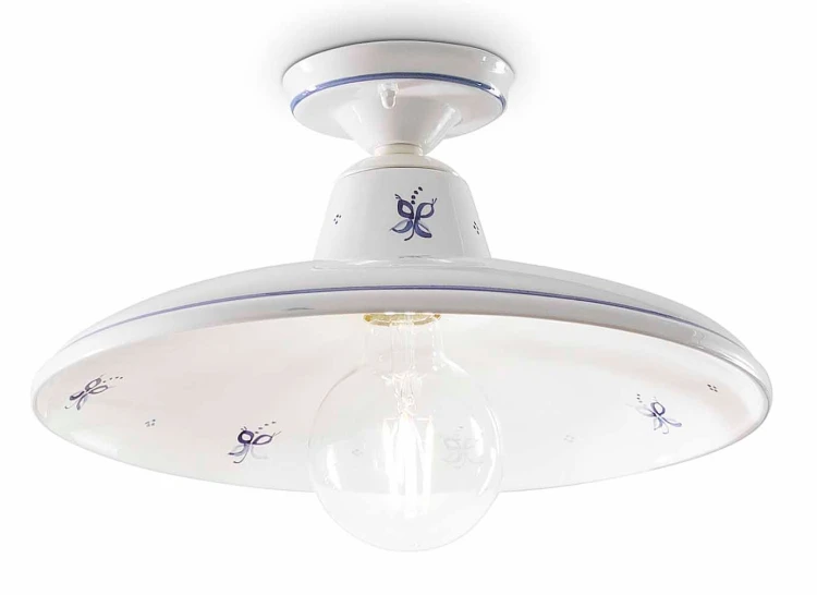 lafon ceramiczny Ferroluce C2333/2 COMO Classic – minimalistyczny rustykalny E27 Ø35 cm
