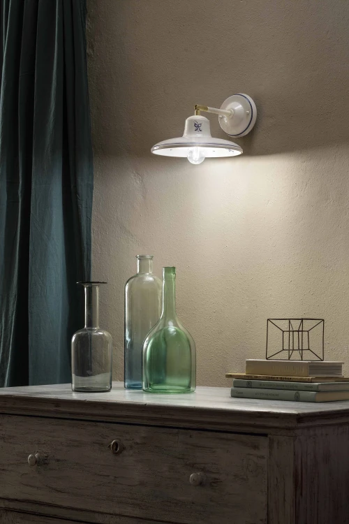 kinkiet ceramiczny Ferroluce C2332 COMO minimalistyczny salon ściana