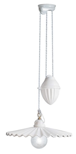lampa wisząca ferroluce c008 laquila ceramiczna biała kuchnia rustykalna