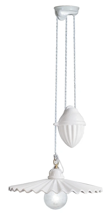 lampa wisząca ferroluce c008 laquila ceramiczna biała kuchnia rustykalna