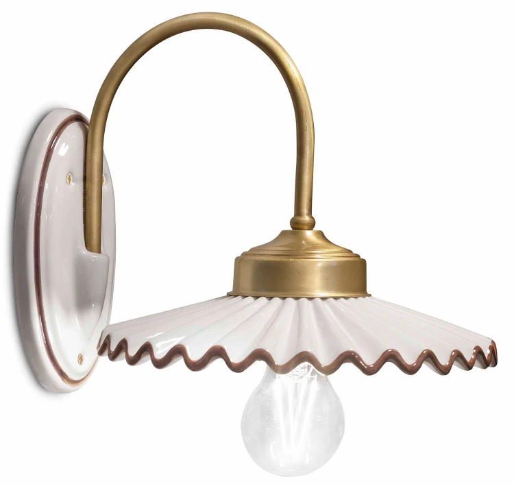 kinkiet ceramiczny ferroluce c012 laquila retro salon ściana