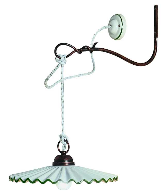 kinkiet ceramiczny ferroluce c661 laquila wiszący klosz salon