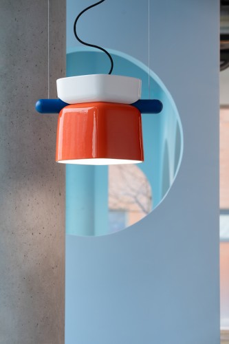 lampa wisząca Ferroluce C2791 Yakitori ceramiczna deco nad stół do salonu