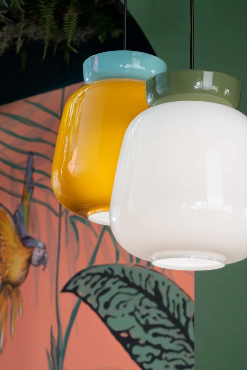 lampa Ferroluce C2742 nad wyspą kuchenną designerskie oświetlenie