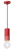 nowoczesna lampa wisząca Ferroluce Pi ming rosso, czerwona