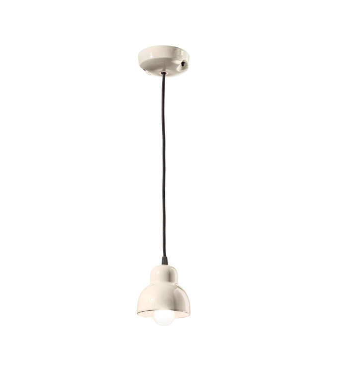 lampa wisząca Ferroluce C2610 Berimbau kremowa