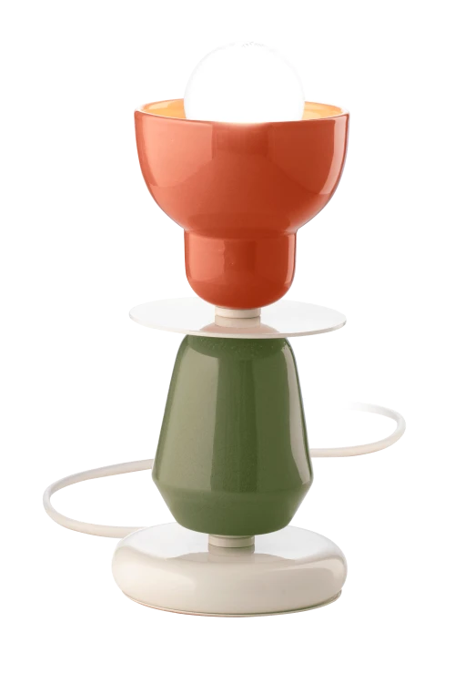 lampka stołowa Ferroluce C2604 ceramiczna dwukolorowa