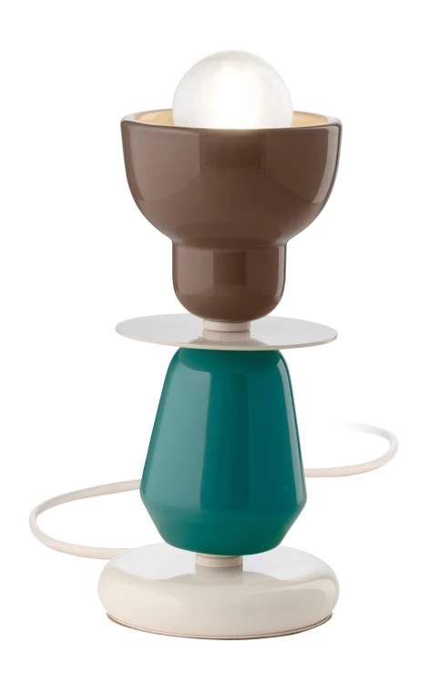 stylowa lampa stołowa Ferroluce Berimbau ręcznie wykonana