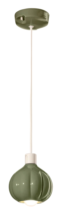 Lampa wisząca Ferroluce C2640 AFOXÉ – ceramika w kolorach kremowym, pomarańczowym, turkusowym i zieleni szałwiowej – idealna nad stołem jadalnym lub nad wyspą kuchenną