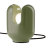 Lampa stołowa Ferroluce C2590 Batucada – ceramika ręcznie szkliwiona w kolorach kremowym, turkusowym, pomarańczowym i zieleni szałwiowej – idealna do salonu lub sypialni