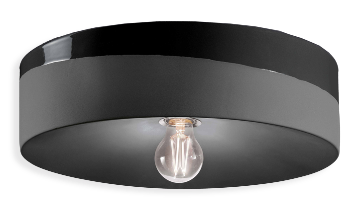 Lampa sufitowa Ferroluce C1792 PI plafon Ø 40 cm – kolory koralowy, butelkowa zieleń, czarny, limonkowy ‒ idealna do salonu, jadalni lub przedpokoju.png