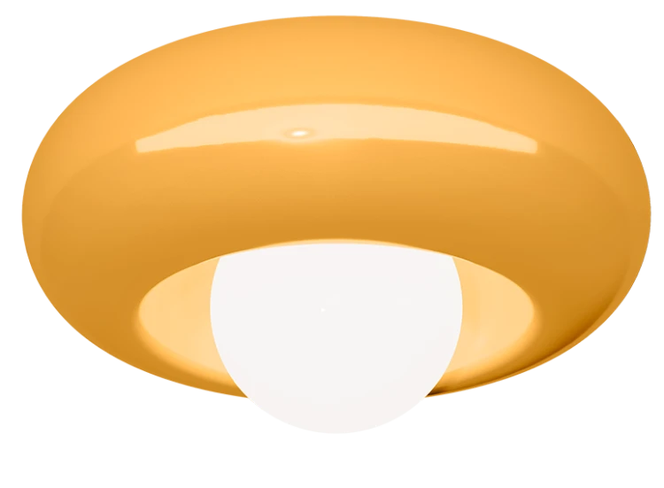 designerska lampa sufitowa z opalowym szkłem ferroluce