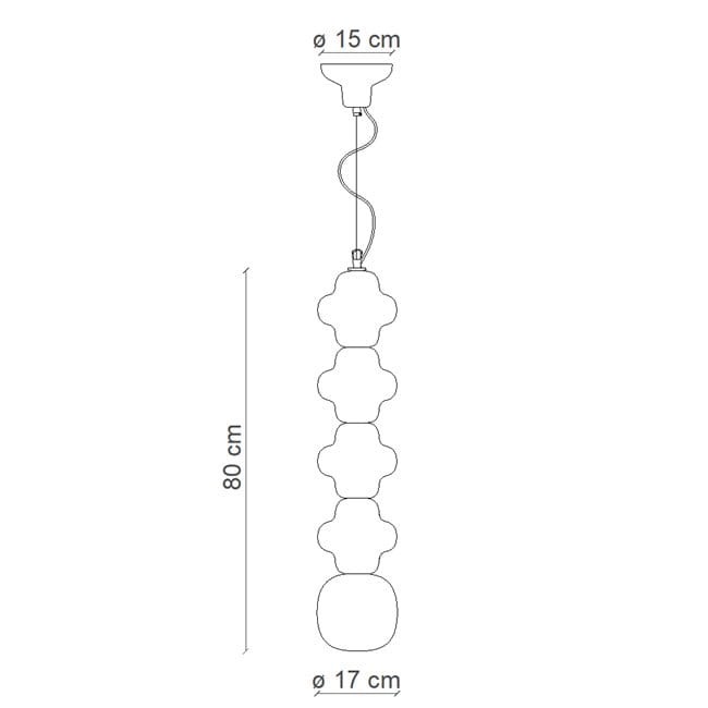 Ferroluce, LAMPA SUFITOWA DECO COPACABANA MIX - C2684