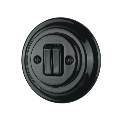 NOVANTICA NEW  czarny ceramiczny – luksusowy włącznik retro do kawiarni