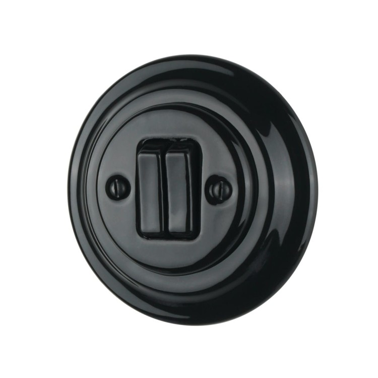 NOVANTICA NEW  czarny ceramiczny – luksusowy włącznik retro do kawiarni