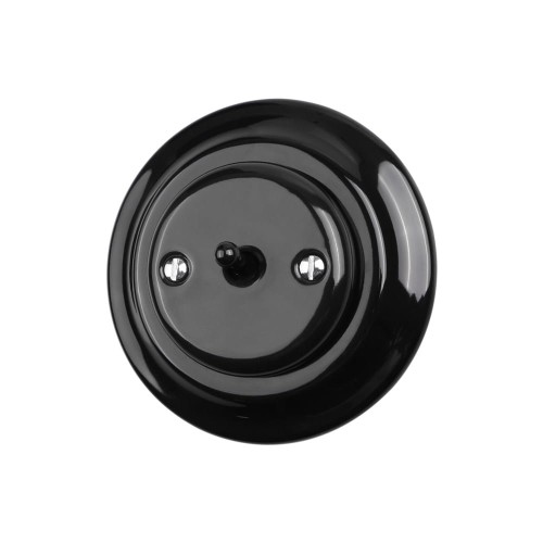 Czarny ceramiczny włącznik novantica Toogle – industrialny akcent do loftu