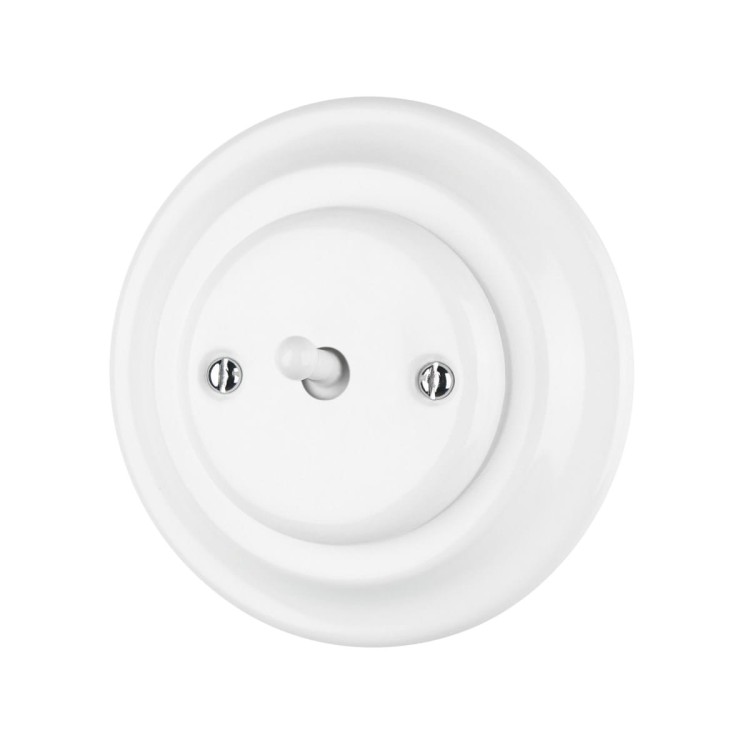 novantica Toogle biały ceramiczny – designerski włącznik retro do jadalni