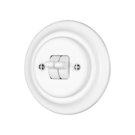 sterowanie żaluzjami biały wyłącznik ceramiczny Novantica Old do wnętrz rustykalnych