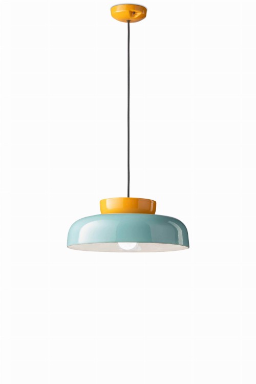 Ferroluce C2745 Maracanà – lampa wisząca ceramiczna Deco, idealna nad stołem w resturacji i kwiarni