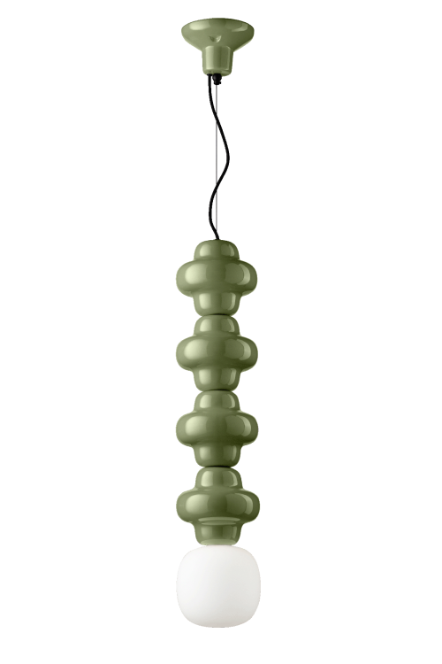 włoska lampa Ferroluce Copacabana zielona nowoczesna