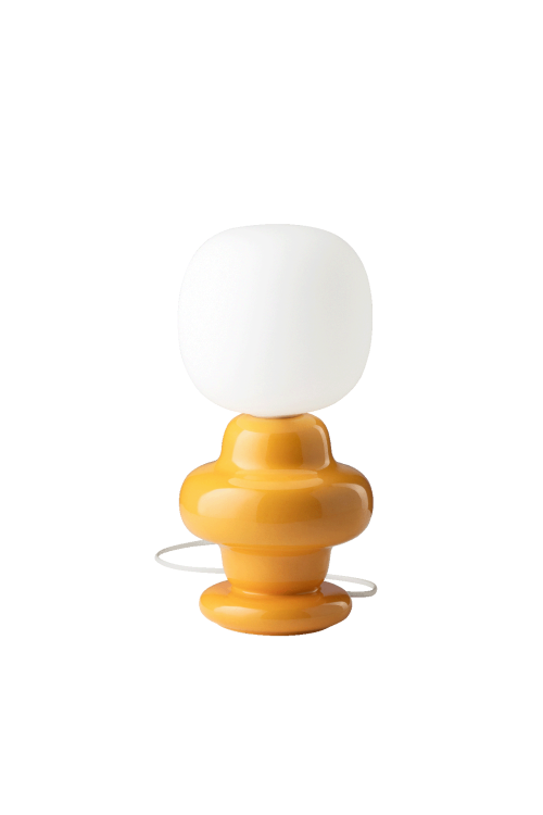 nowoczesna lampka stołowa Ferroluce C2680 żółta