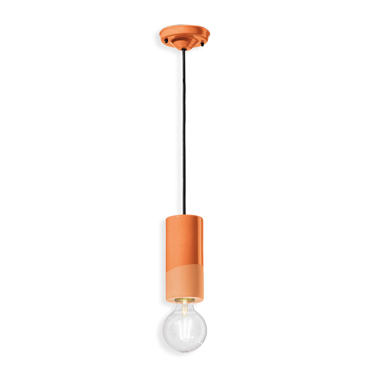lampa wisząca Ferroluce C2501 Pi ceramika pomarańczowy