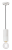 designerska lampa wisząca Ferroluce Pi C2501, biała