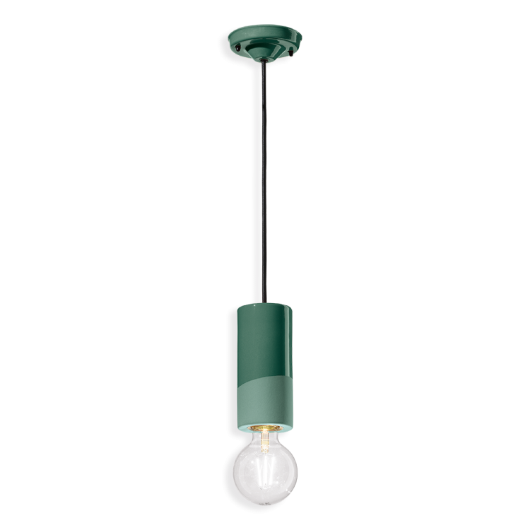 stylowa lampa wisząca Ferroluce C2501 zielona