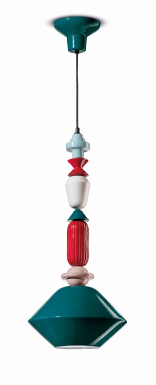 Lariat Pendant C2511 – ceramika ręcznie robiona, kombinacja Giallo & Verde Petrolio; świetna lampa akcentowa w pokoju dziennym lub salonie vintage.jpg
