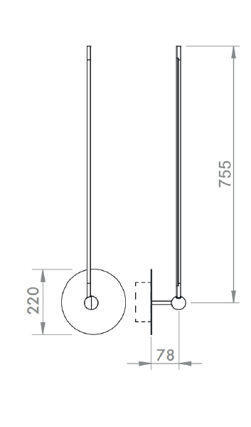 nowoczesny kinkiet podtynkowy LED Pivò Hide WL Accento Luce regulowany