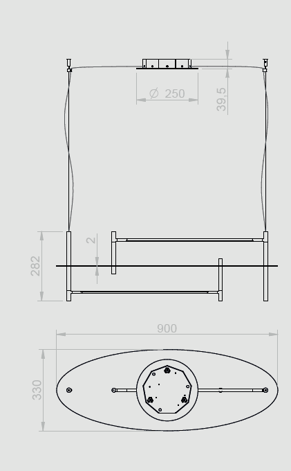 nowoczesna lampa LED Oì Oval Accento Luce regulacja 360 stopni