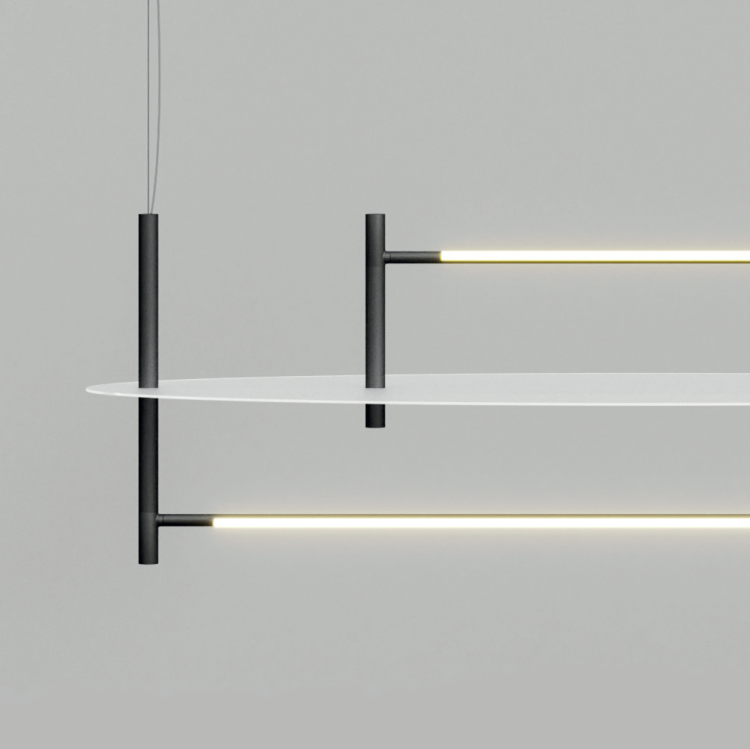 lampa sufitowa Accento Luce Oì Oval Frost minimalistyczne oświetlenie wnętrza