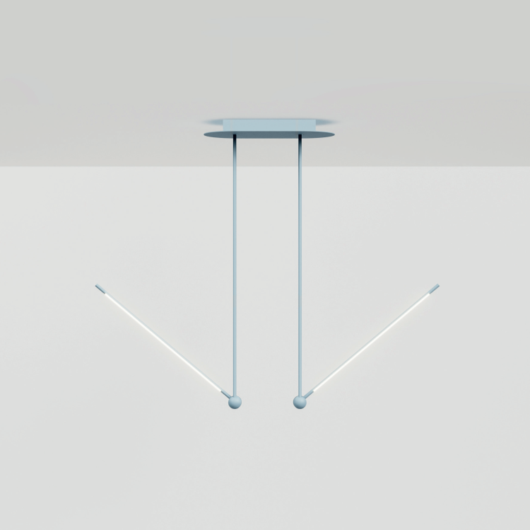 lampa sufitowa Accento Luce Pivò Plus 2S dwa ramiona LED regulowane