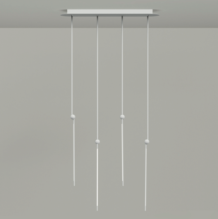 lampa sufitowa Pivò Plus 4X Accento Luce regulowana LED nowoczesna do salonu