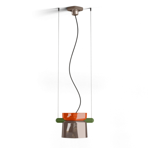 lampa wisząca Ferroluce C2791 Yakitori w salonie nad stołem