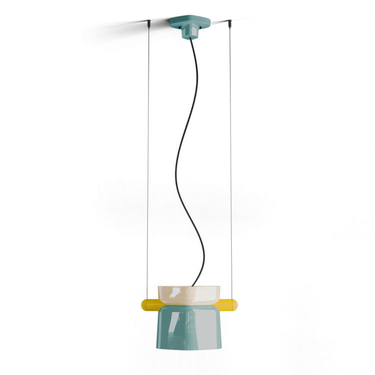 Ferroluce C2791 Yakitori – lampa wisząca retro z ceramiki, idealna do kuchni, salonu i restauracji